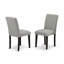 Ensemble de coin repas 3 pièces pour petits espaces comprenant une table de salle à manger ronde avec Dropleaf et 2 chaises rembourrées en tissu Shitake, 42 po x 42 po, noir-194567321-194567319-242546789
