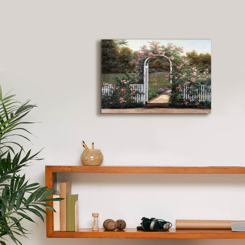 «Rose Trellis» par Diane Romanello, H 12 po x l 18 po x P 0,75 po
