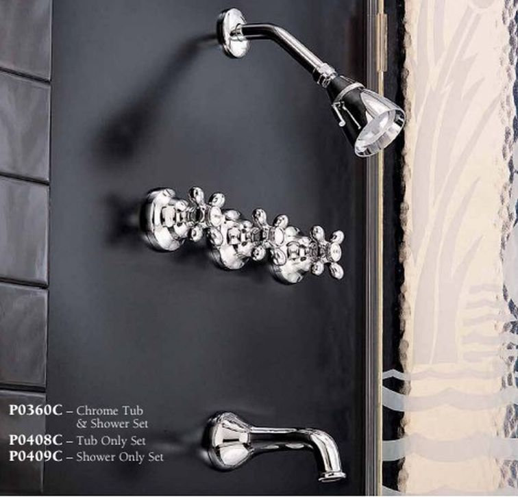 Ensemble de douche et baignoire encastrée Sacramento, Nickel mat