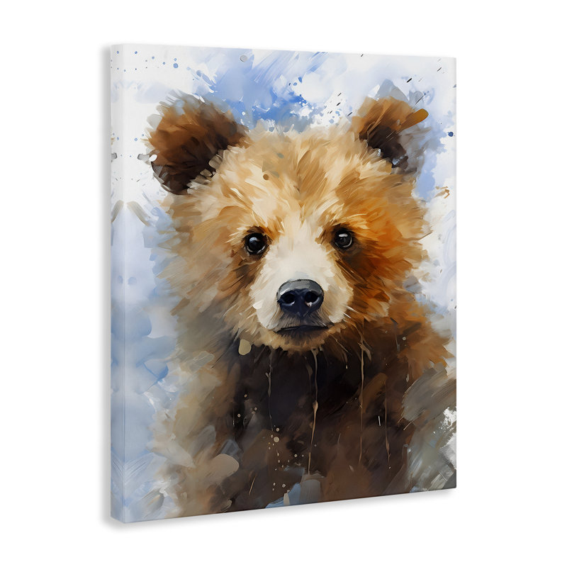 Woodland Nursery Bear Canvas Wall Art by Franklyn Gregory bp-476_CN, H 48 po x l 36 po