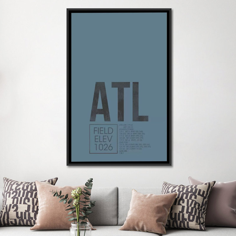 Modern & Contemporary, 26" H x 18" W x 1.5" D, Black Framed Canvas, No Mat
