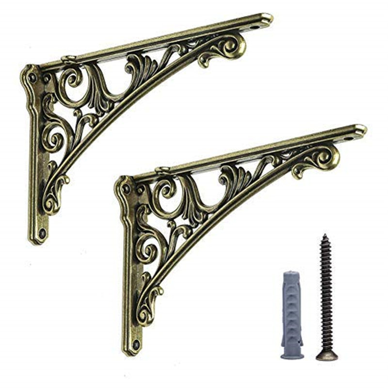 Abish Shelf Brackets, Brass
