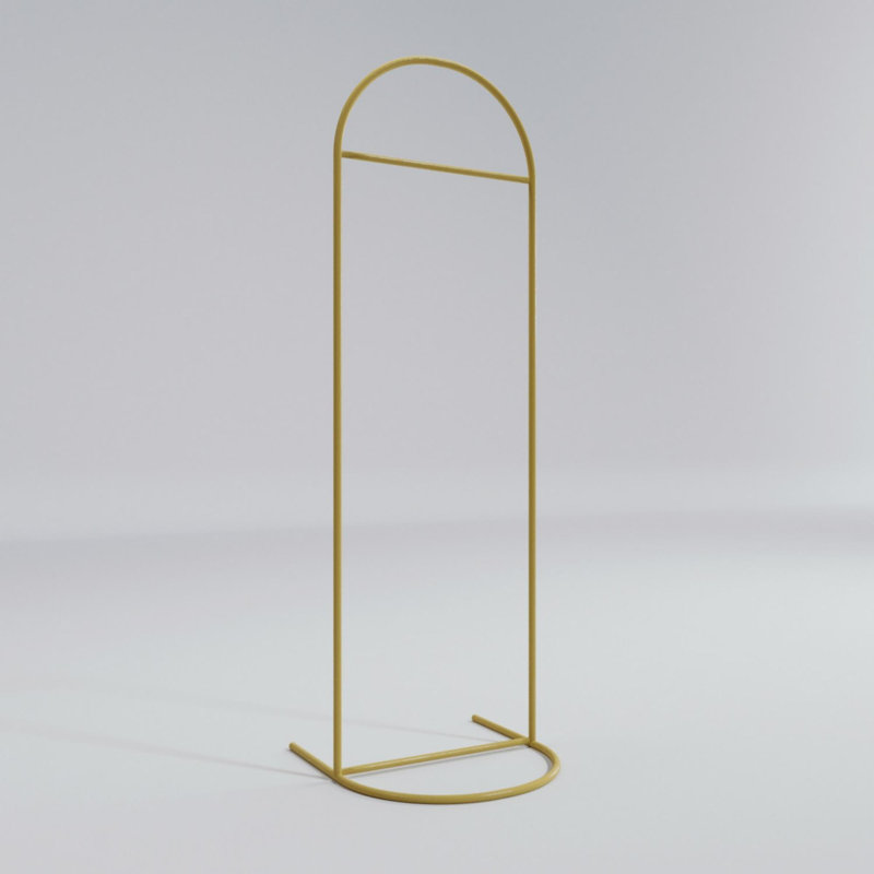 Élégante garde-robe en métal avec pieds thermolaqués électrostatiques, finition dorée, 18,1 po x 55,1 po x 13,4 po | Fabrication 100% métal durable | Parfait pour un rangement élégant dans les chambres et les espaces de vie