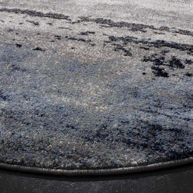 Tapis abstrait Frieda Performance, Rond 5 pi 3 po