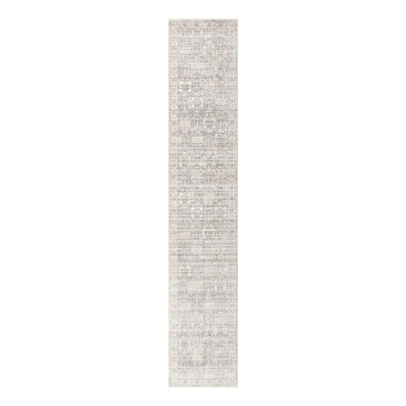 Tapis gris Gause, Tapis de couloir 2 pi 11 po x 16 pi 5 po, Grey