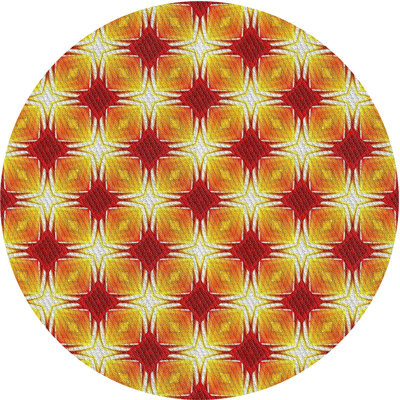 Jaune/rouge géométrique Penniman Tapis décoratif