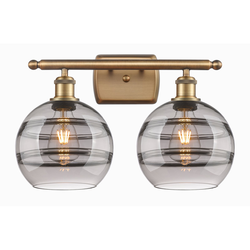 Bienes 2 - Light Dimmable Vanity Light, Brushed Brass, Light Smoke