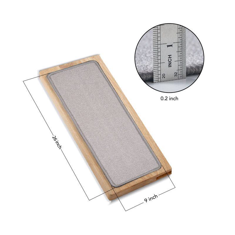 Tapis d'escalier Amelee, Gris clair
