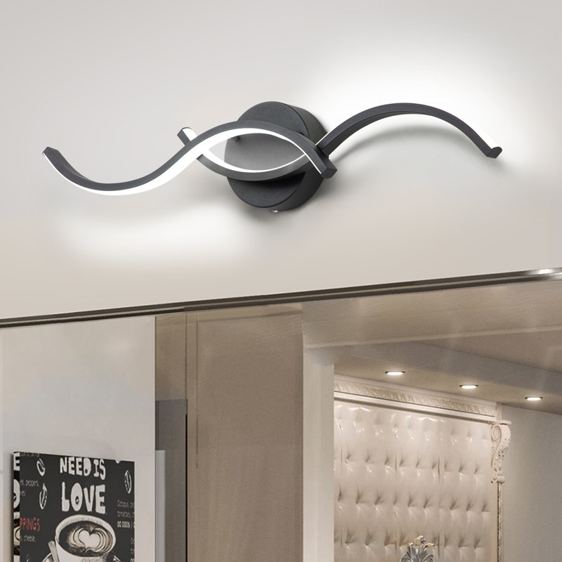 Éclairage de salle de bain à intensité variable à 3 lumières Brolin, Noir, 6 000 K