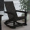 Chaise berçante moderne en résine de polyester à 2 lattes Adirondack pour l'intérieur et l'extérieur