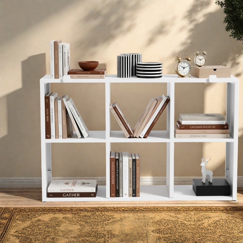 Bibliothèque moderne avec rangement à 6 cubes