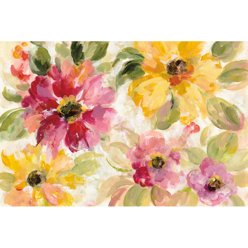 Éclat floral, H 8 po x l 12 po, Non, Toile tendue