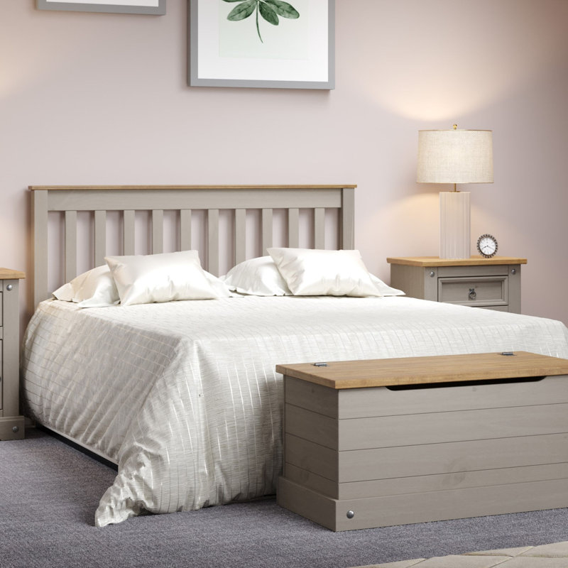 Lehighton Ingrid Uk Bed pine frame, Double (4'6), Grey