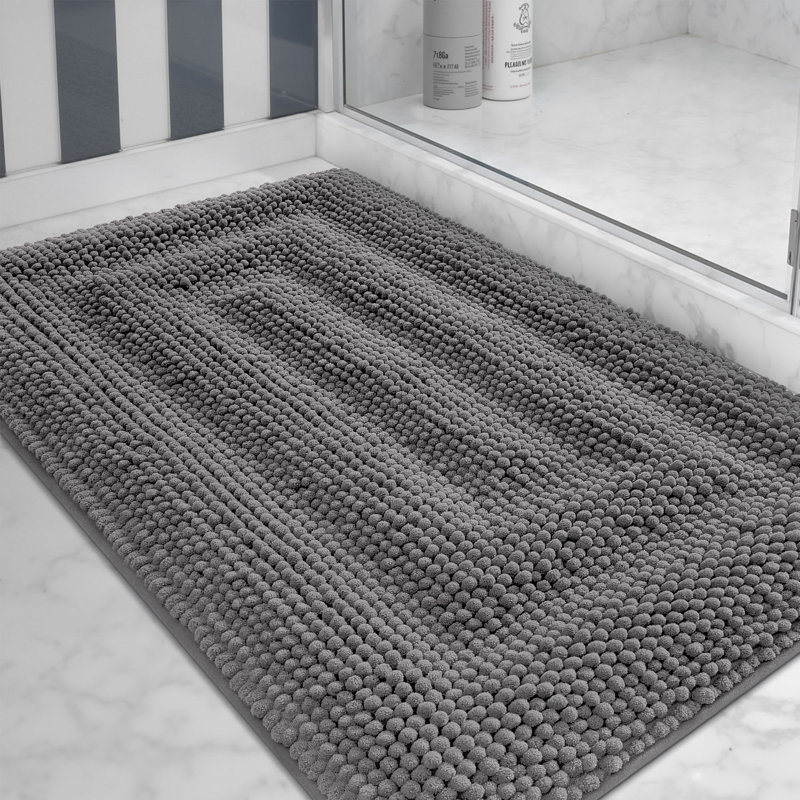 Tapis de bain avec envers antidérapant, Gris, L 31,50 po x l 20 po
