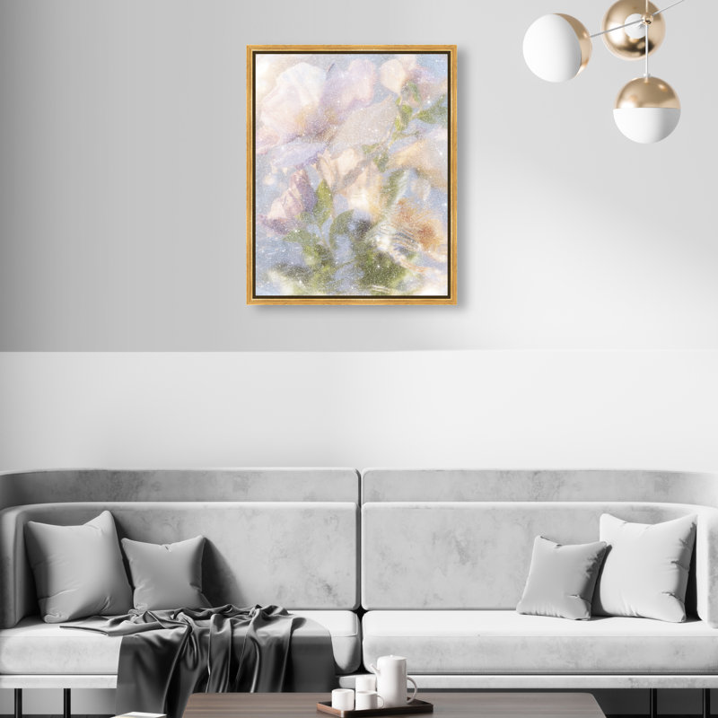 Floral Haze Print by Oliver Gal, 17"H x 21"W, Gold Floater Frame