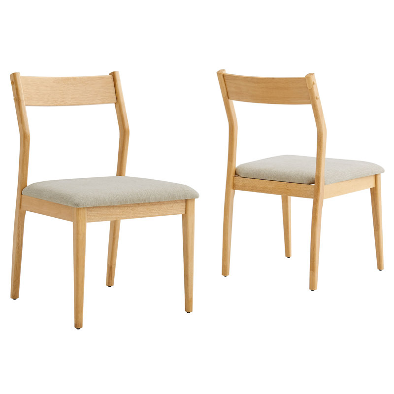 Ensemble de 2 chaises d'appoint Solara, Beige, Naturel