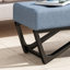 Banc contemporain contemporain de couleur bleue H 16,5 po x l 48,12 po x P 17,5 po-1492024821