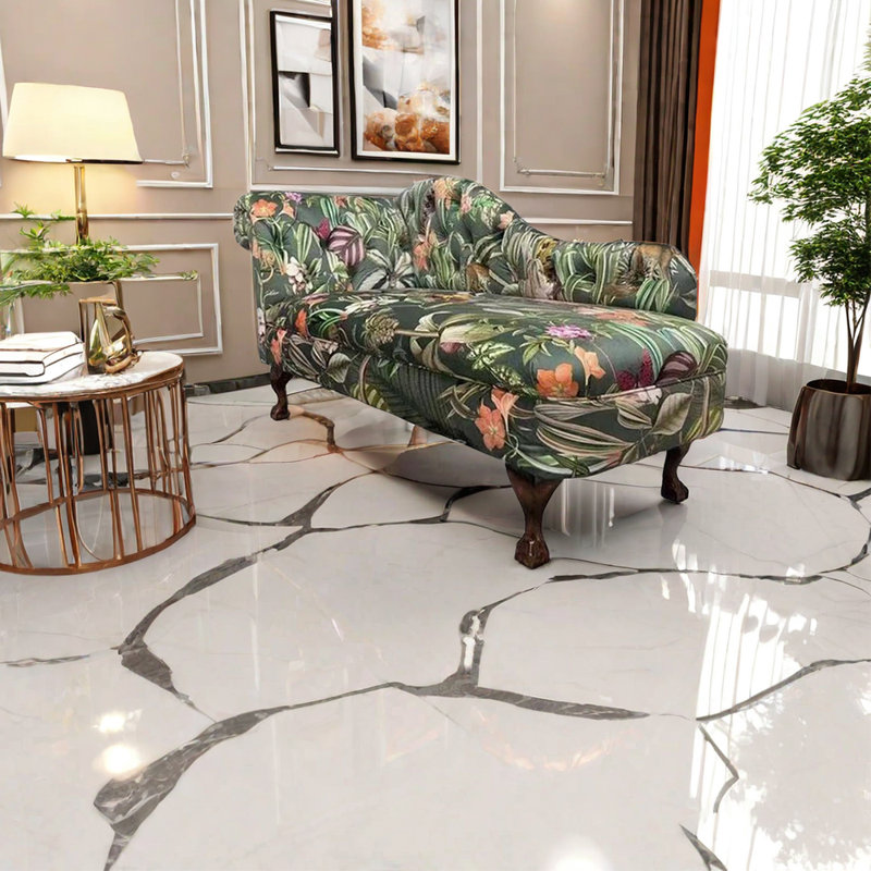 Chaise longue rembourrée extensible de luxe Luxury Spongey, Accoudoir à gauche (vu de face)