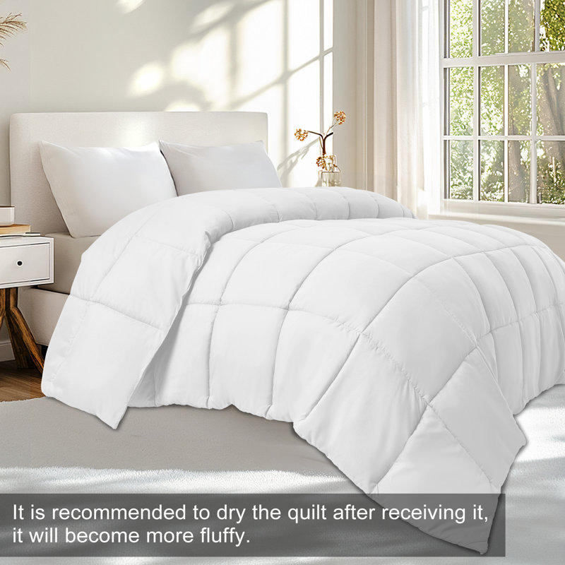 Machine Braided Comforter, Full Comforter, White