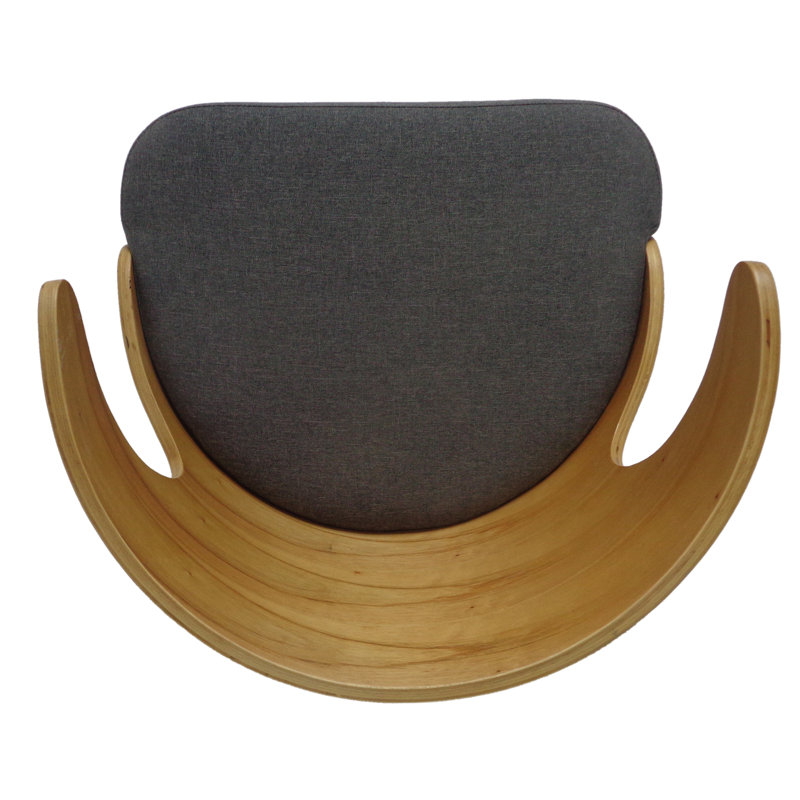 Overturf 30'' Upholstered Barstool with Solid Wood Frame, Charcoal