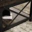 Table basse à plateau relevable, finition brune