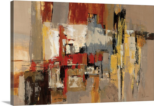«Melody for Guitare and Sax» par Aniessa, reproduction d'art, H 20 po x l 30 po x p 1,5 po, Toile
