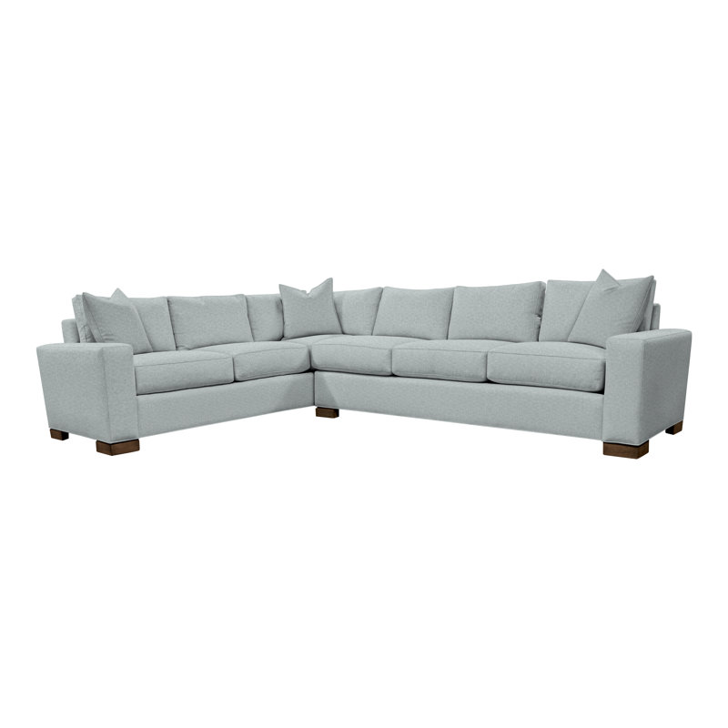 Canapé modulaire 2 pièces American Bungalow Claremont, Mélange de lin Ian Haze, La Havane