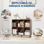 Organisateur de bibliothèque cubique, bibliothèque ouverte autoportante avec base à pieds pour bureau à domicile, salon, chambre à coucher-715330308