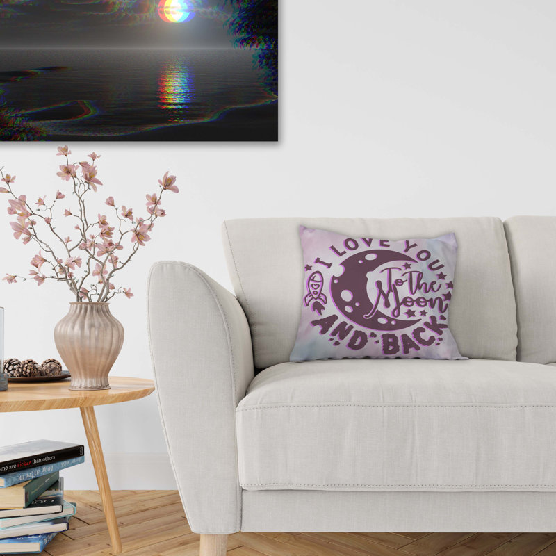  Housse et insert de coussin extérieur Love to Moon, 16 po x 1 po