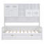 Lit de jour simple en bois avec 2 tiroirs, armoire et tablette tout-en-un, blanc, peu encombrant et élégant-6346818-6346845