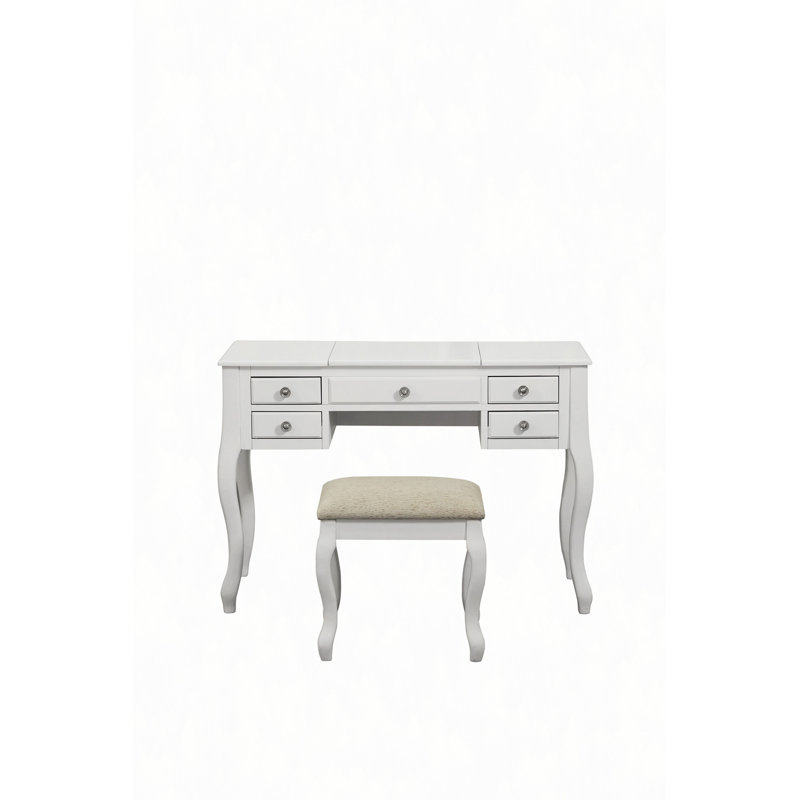 Ensemble de meuble-lavabo classique 1pc avec tabouret et tiroirs de couleur blanche