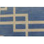 Tapis bleu / beige en laine à tissage plat Carlene 8 pi 1 po x 9 pi 7 po
