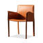 Chaise d'appoint orange à dossier solide (ensemble de 2)-1913880212