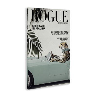 Art mural sur toile Rogue Cheetah, design par Annabelle Hall
