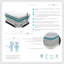 Matelas hybride en microfibre en latex très grand californien moderne et contemporain de 11 po avec tissu rafraîchissant, support à trois couches, isolement de mouvement-88106374-88106373