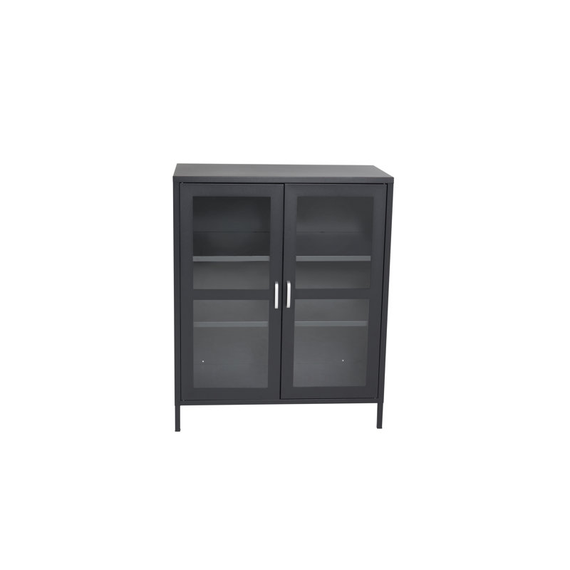 Nauvoo 80cm Wide Solid Wood File Cabinet, Black