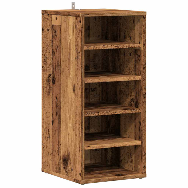 Belmeda 5 Pair Shoe Storage Cabinet, Old Wood