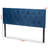 Waylen Upholstered King Size Headboard in Navy Blue Velvet Fabric, 45.73'' H X 79.45'' W X 1.86'' D-899231042