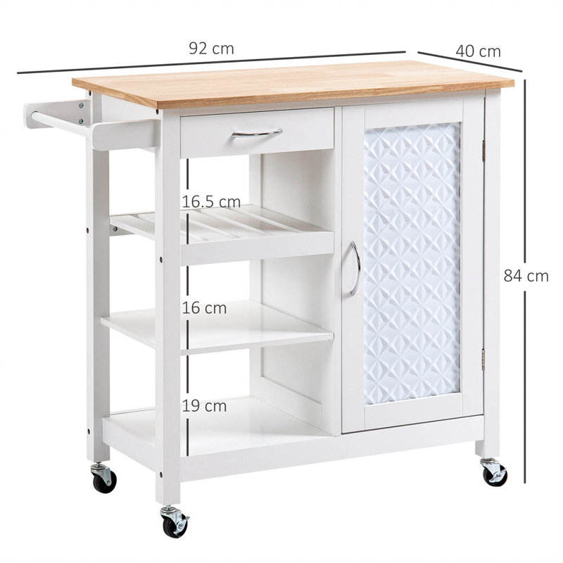 Aristoteles Wood Kitchen Island