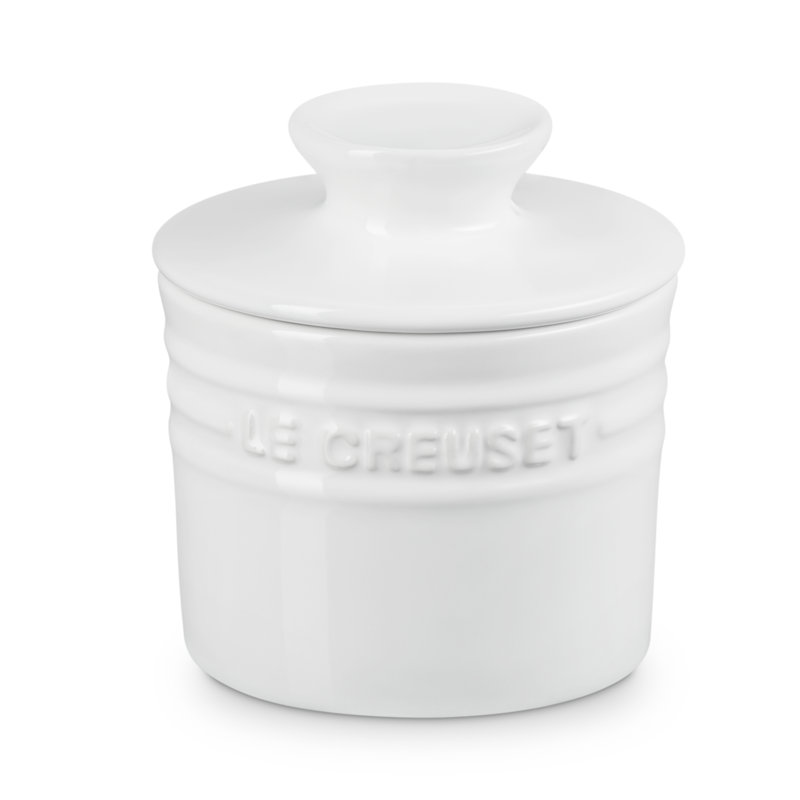 Le Creuset Stoneware Butter Crock, 6 Oz., White