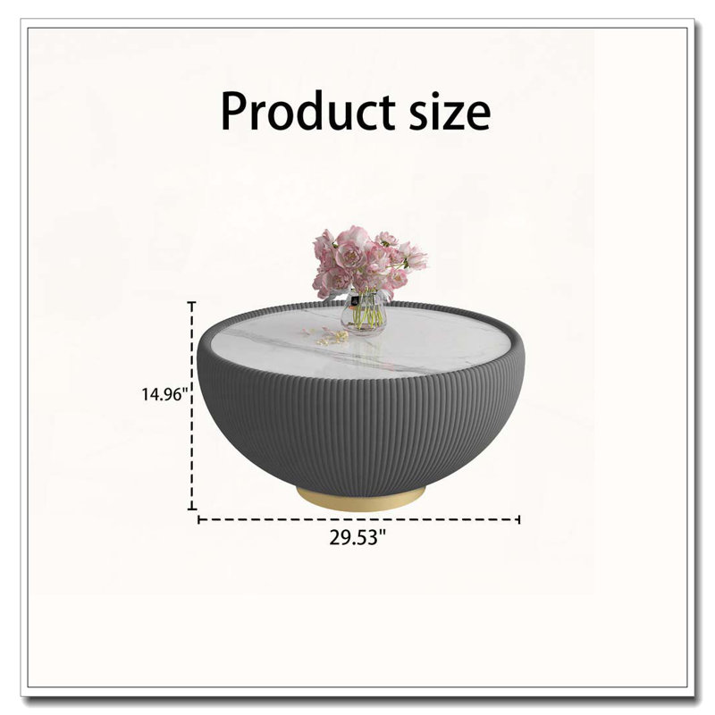 Table basse en forme de tasse, Gris