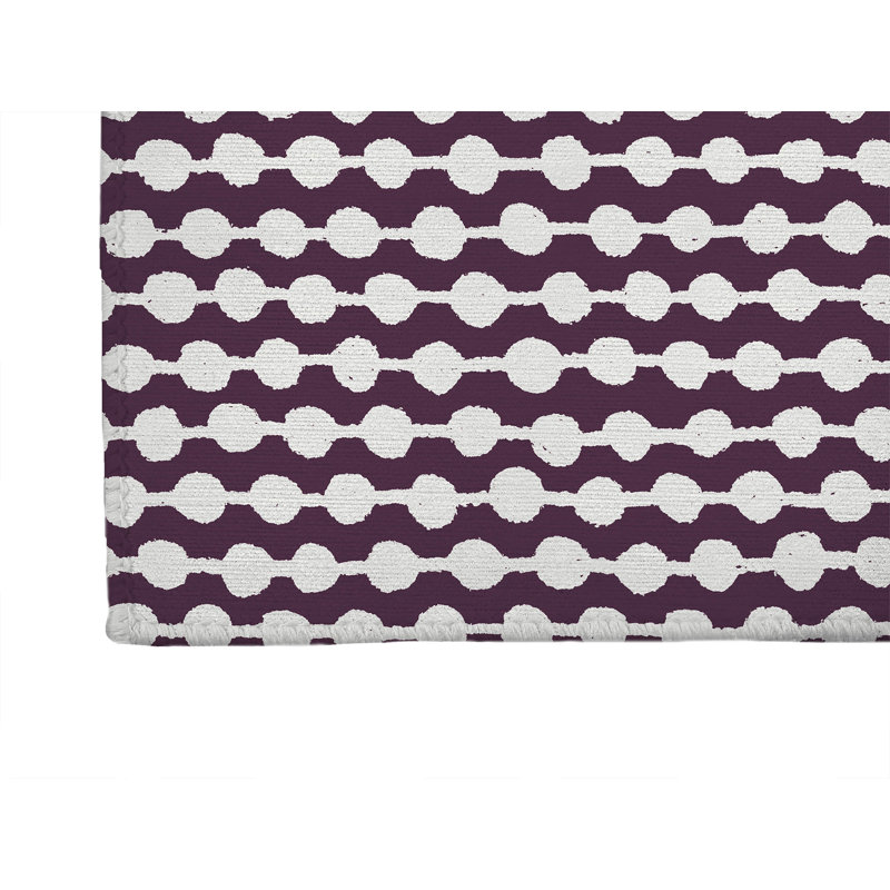 Tapis de bureau léger à pois, L 36 po x P 24 po, Aubergine
