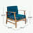 Patio wooden Lounge Chair with soft Cushions-389318398-389318399