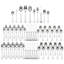 French Perles 65 - Piece Stainless Steel Flatware Set, Service for 12 