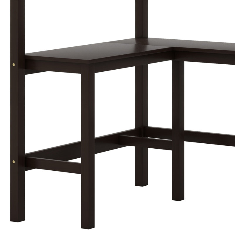 Ginta Kids Twin Loft Bed, Espresso