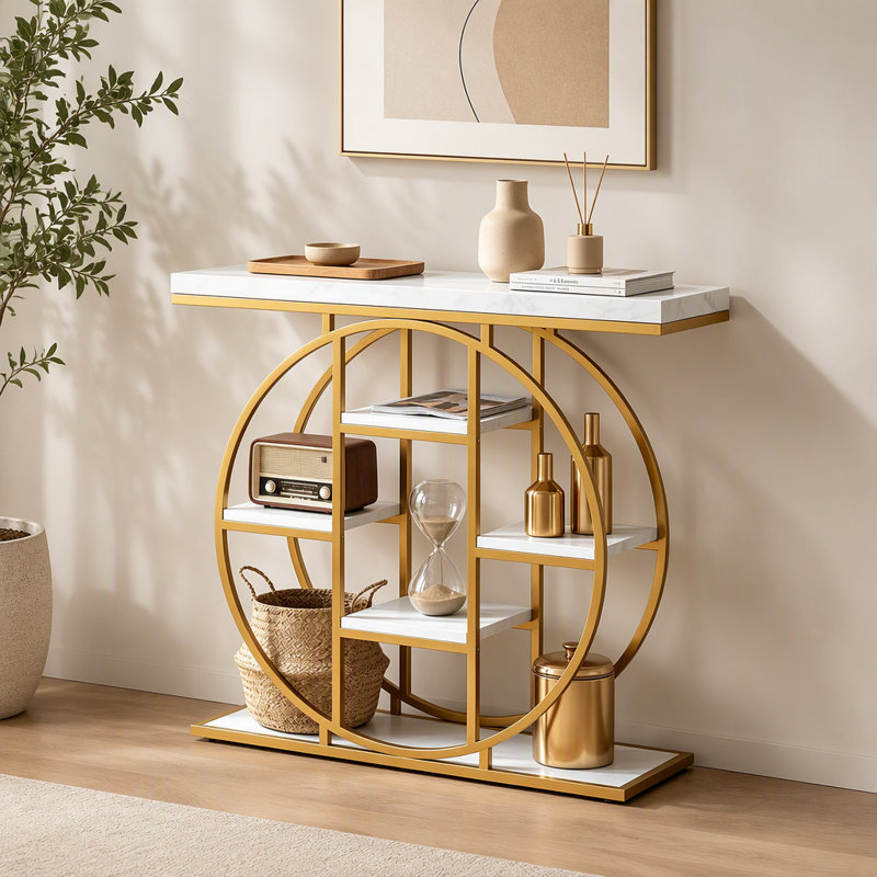 Table d'appoint, console avec tablettes