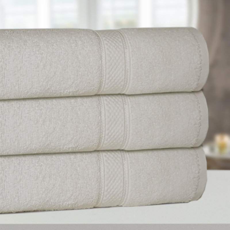Nayelly Turkish Cotton Bath Towel, Ivory