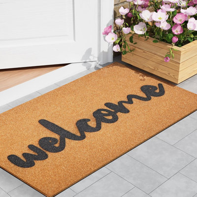 Tapis de porte antidérapant pour l'extérieur et l'intérieur: Tapis de bienvenue intérieur et extérieur durable