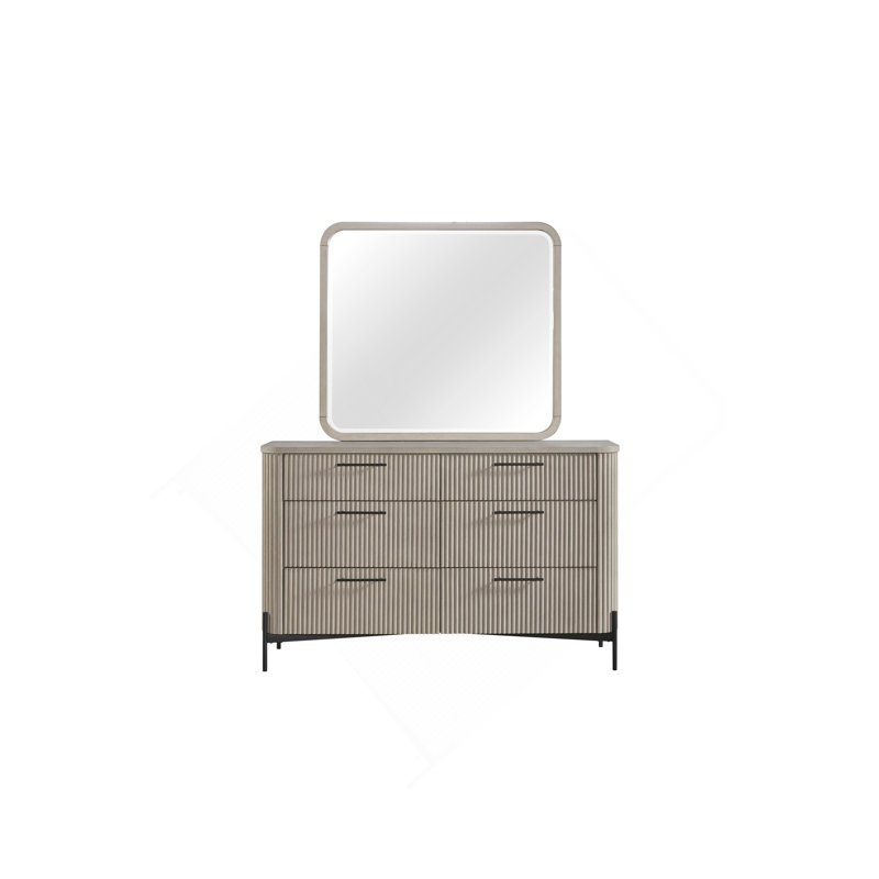 Commode 6 tiroirs - Taupe, Taupe