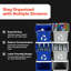 Bac de recyclage bleu Sturdy Essentials 18 gallons avec poignées de transport pour maisons ou commerces | Facilement reconnaissable depuis le trottoir | Grande capacité, empilable - unité simple - bleu-124768393-124768394